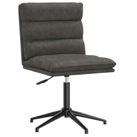 Silla de comedor de cuero sintético negra