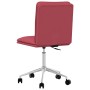 Silla de comedor de cuero sintético rojo tinto