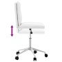 Silla de comedor de cuero sintético blanco