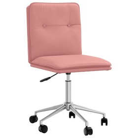 Silla de comedor cuero sintético rosa