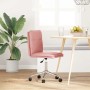 Silla de comedor cuero sintético rosa