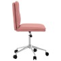 Silla de comedor cuero sintético rosa