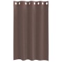Cortinas de gasa con ojales 2 uds marrón 140x175 cm