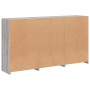Aparador con luces LED gris Sonoma 181,5x37x100 cm