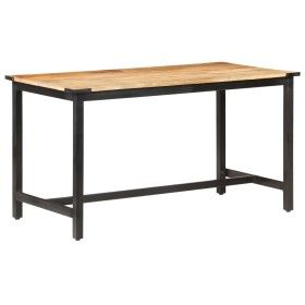 Massiver Esstisch aus rauem Mangoholz, 140 x 70 x 76 cm von vidaXL, Küchen- und Esstische - Ref: Foro24-287434, Preis: 202,06...
