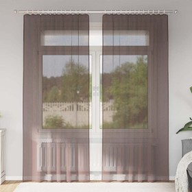 Cortinas de gasa con bolsillos para varillas 2 uds. 