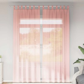 Cortinas de gasa con bolsillos para varillas 2 uds. 