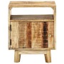 Mesita de noche de madera de mango rugosa 40x30x50 cm