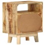 Mesita de noche de madera de mango rugosa 40x30x50 cm