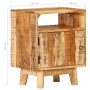 Mesita de noche de madera de mango rugosa 40x30x50 cm
