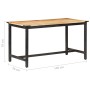 Massiver Esstisch aus rauem Mangoholz, 140 x 70 x 76 cm von vidaXL, Küchen- und Esstische - Ref: Foro24-287434, Preis: 202,06...