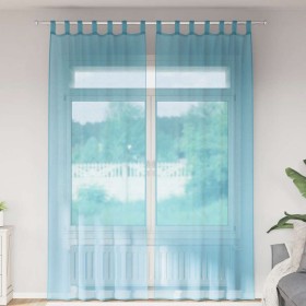 Cortinas de gasa con bolsillos para varillas 2 uds. 