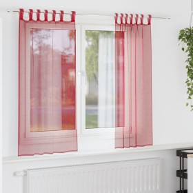Cortinas de gasa con bolsillos para varillas 2 uds. 