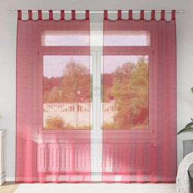 Cortinas de gasa con bolsillos para varillas 2 uds. 