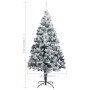Árbol de Navidad artificial verde con nieve 210 cm