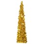 Árbol de Navidad artificial emergente PET dorado 150 cm