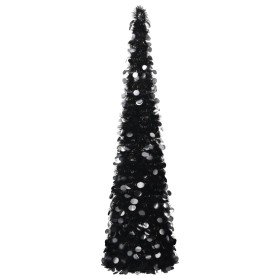 Árbol de Navidad artificial emergente PET negro 180 cm