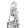 Árbol de Navidad artificial emergente PET plateado 150 cm