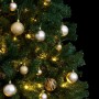 Árbol de Navidad artificial con bisagras 300 LED y bolas 240 cm