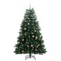 Árbol de Navidad artificial con bisagras 300 LED y bolas 240 cm