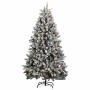 Árbol de Navidad artificial con bisagras 300 LED y bolas 210 cm