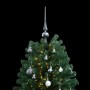 Árbol de Navidad artificial con bisagras 300 LED y bolas 210 cm