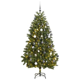 Árbol de Navidad artificial con bisagras 300 LED y bolas 270 cm