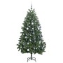 Árbol de Navidad artificial con bisagras 300 LED y bolas 270 cm