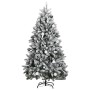 Árbol de Navidad artificial con bisagras 300 LED y bolas 180 cm