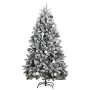 Árbol de Navidad artificial con bisagras 300 LED y bolas 240 cm