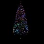 Árbol de Navidad artificial y soporte verde fibra óptica 180 cm
