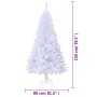 Árbol de Navidad artificial con ramas gruesas PVC blanco 150 cm