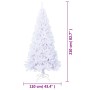Árbol de Navidad artificial con ramas gruesas PVC blanco 210 cm