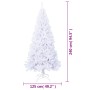 Árbol de Navidad artificial con ramas gruesas PVC blanco 240 cm