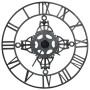 Reloj de pared de metal plateado 78 cm
