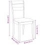 Sillas de comedor con cojines 2uds madera maciza blanco caucho