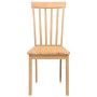 Sillas de comedor 2 uds madera maciza natural caucho