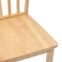 Sillas de comedor 2 uds madera maciza natural caucho
