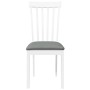 Sillas de comedor con cojines 2uds madera maciza blanco caucho
