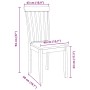Sillas de comedor 2 unidades madera maciza de caucho blanco