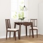 Sillas de comedor con cojines 2 uds madera maciza marrón caucho