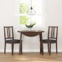 Sillas de comedor con cojines 2 uds madera maciza marrón caucho