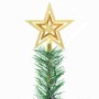 Árbol de Navidad preiluminado con luces y bolas verde 64 cm