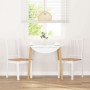 Sillas de comedor 2 unidades madera maciza de caucho blanco