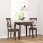 Sillas de comedor con cojines 2 uds madera maciza marrón caucho