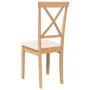 Sillas de comedor con cojines 2 uds madera maciza caucho