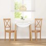 Sillas de comedor 2 unidades madera maciza de caucho
