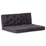 Cojines para muebles de palets 2 unidades algodón negro
