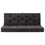 Cojines para muebles de palets 2 unidades algodón negro