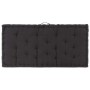 Cojines para muebles de palets 2 unidades algodón negro